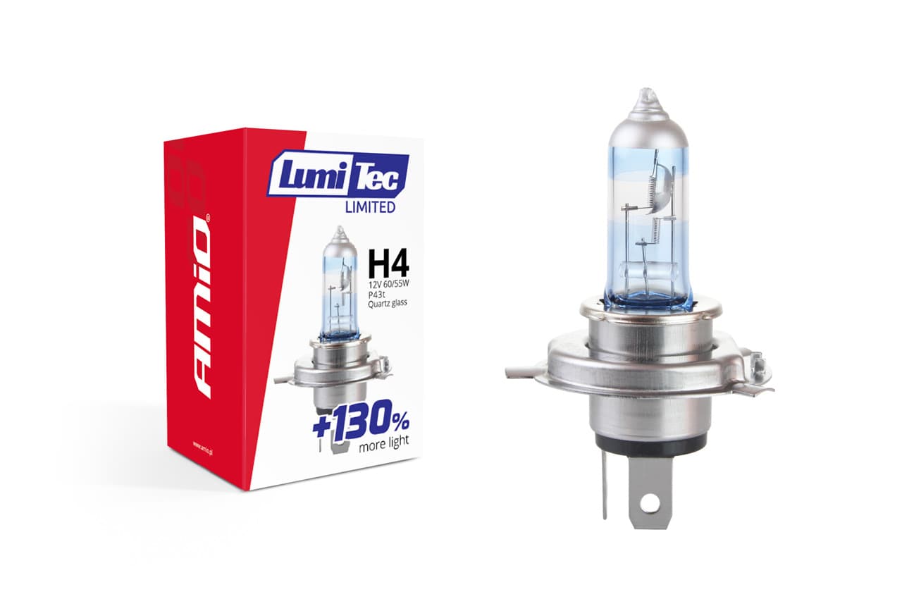 AMiO H4 12V 60/55W LumiTec +130% žarnica