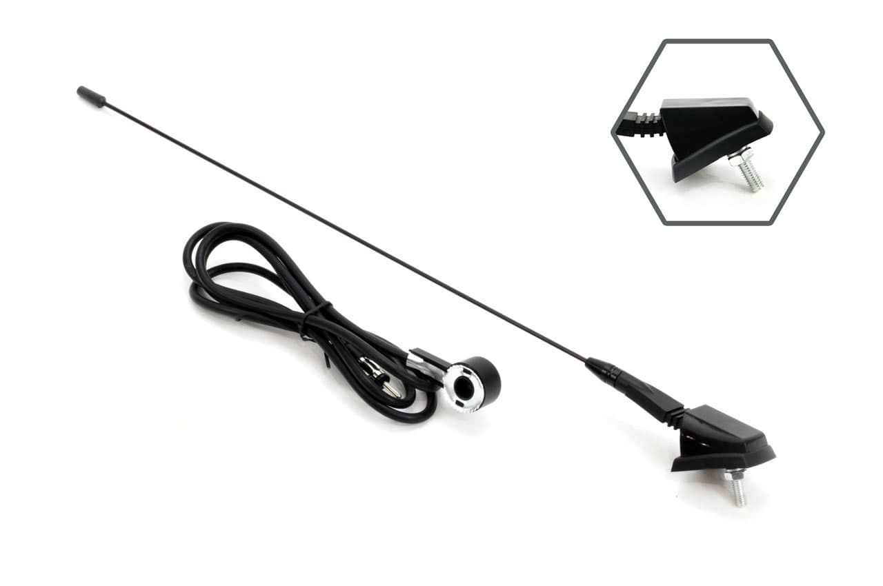 AMiO Antena avtomobilska AM/FM 41 cm z adapterjem 5 mm 2