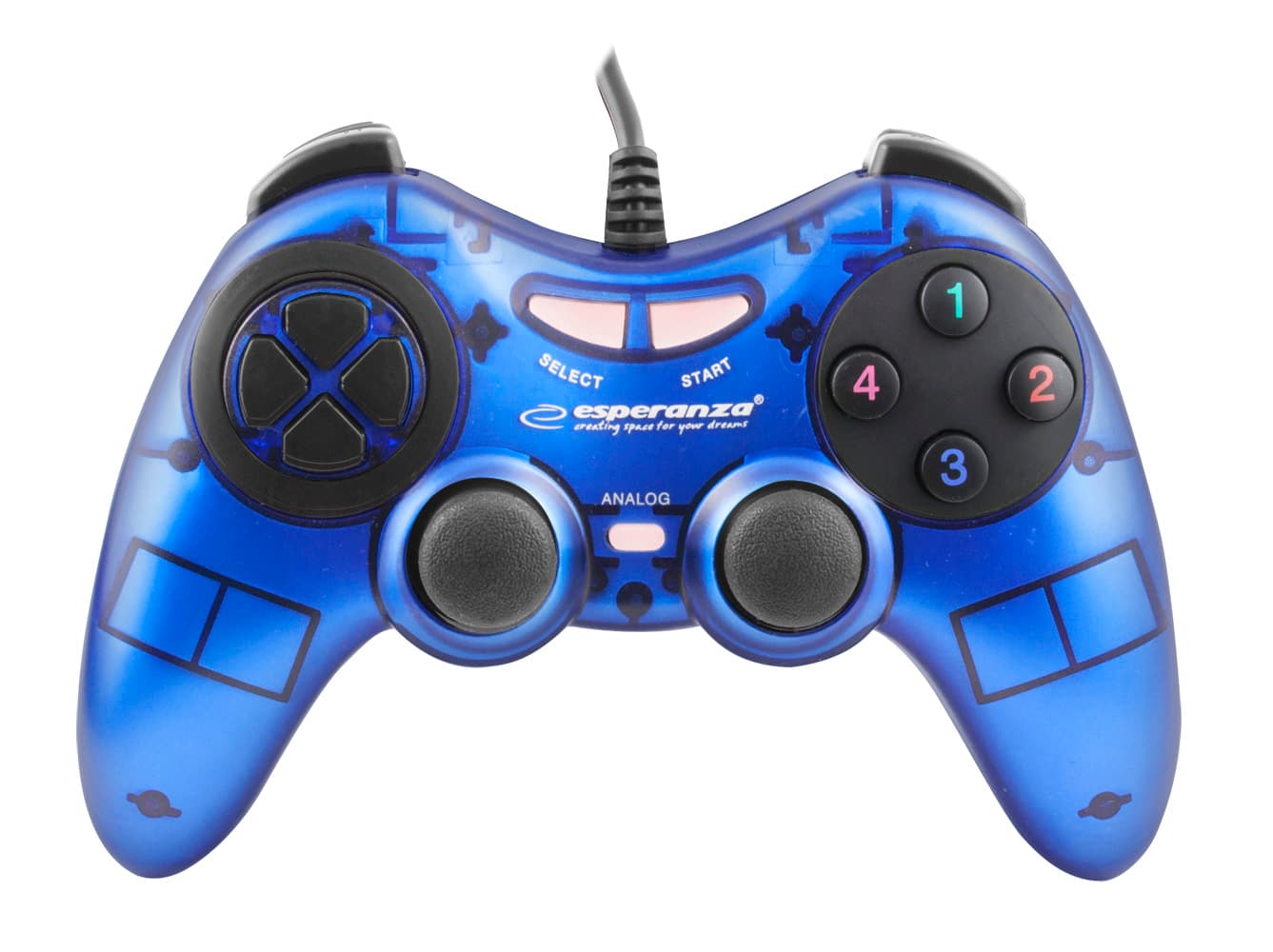 Esperanza EGG105B Fighter gamepad za PC (modri) 3