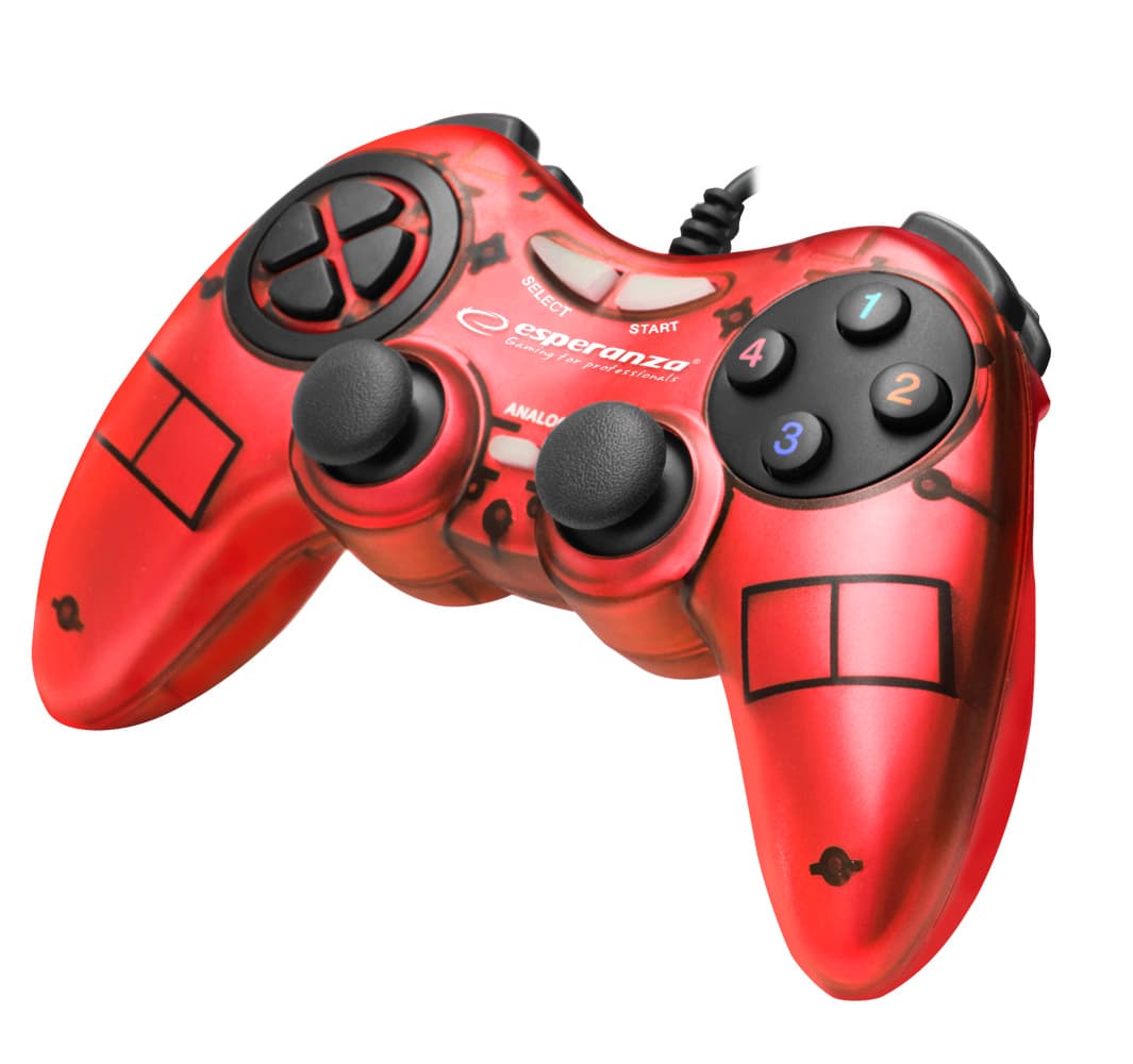 Esperanza EGG105R Fighter gamepad za PC (rdeči)