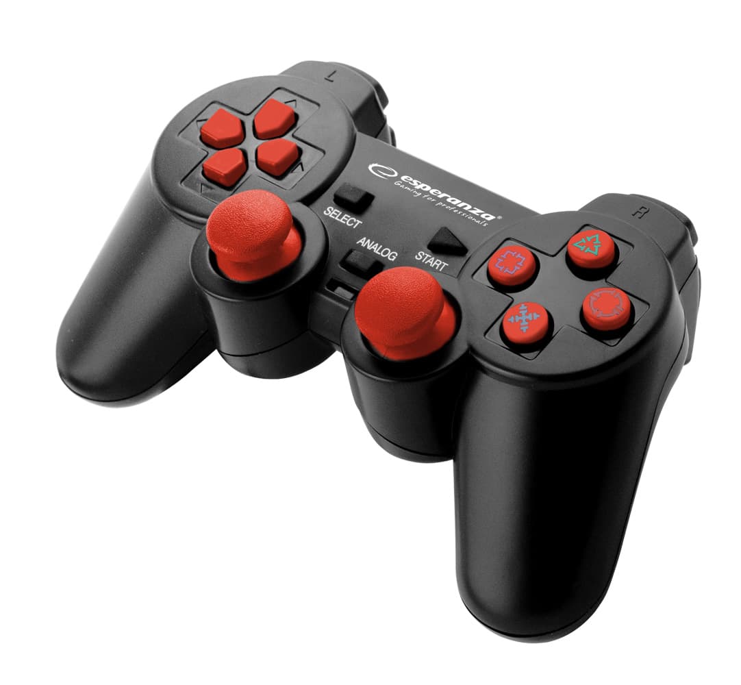 Esperanza EGG106R Corsair gamepad PC/PS3/PS2 (črno-rdeč)