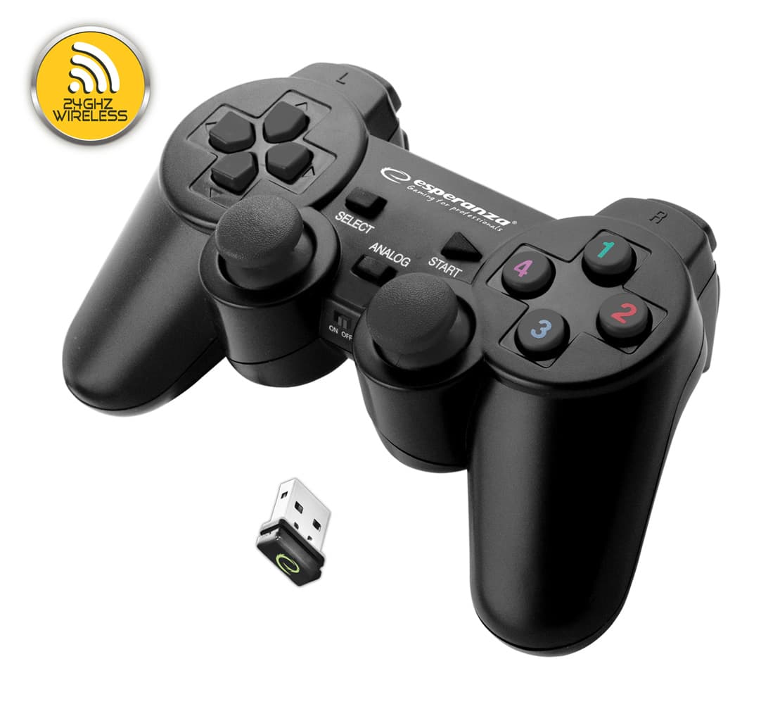 Esperanza EGG108K Gladiator brezžični gamepad PC/PS3 (črn)