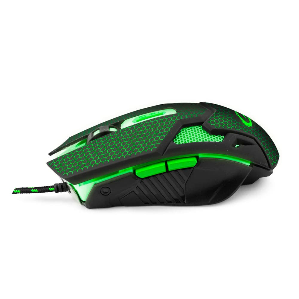 Esperanza EGM207G gamerska miška Cobra, zelena, USB 2