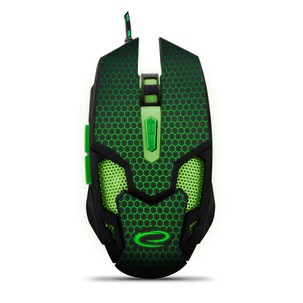 Esperanza EGM207G gamerska miška Cobra, zelena, USB