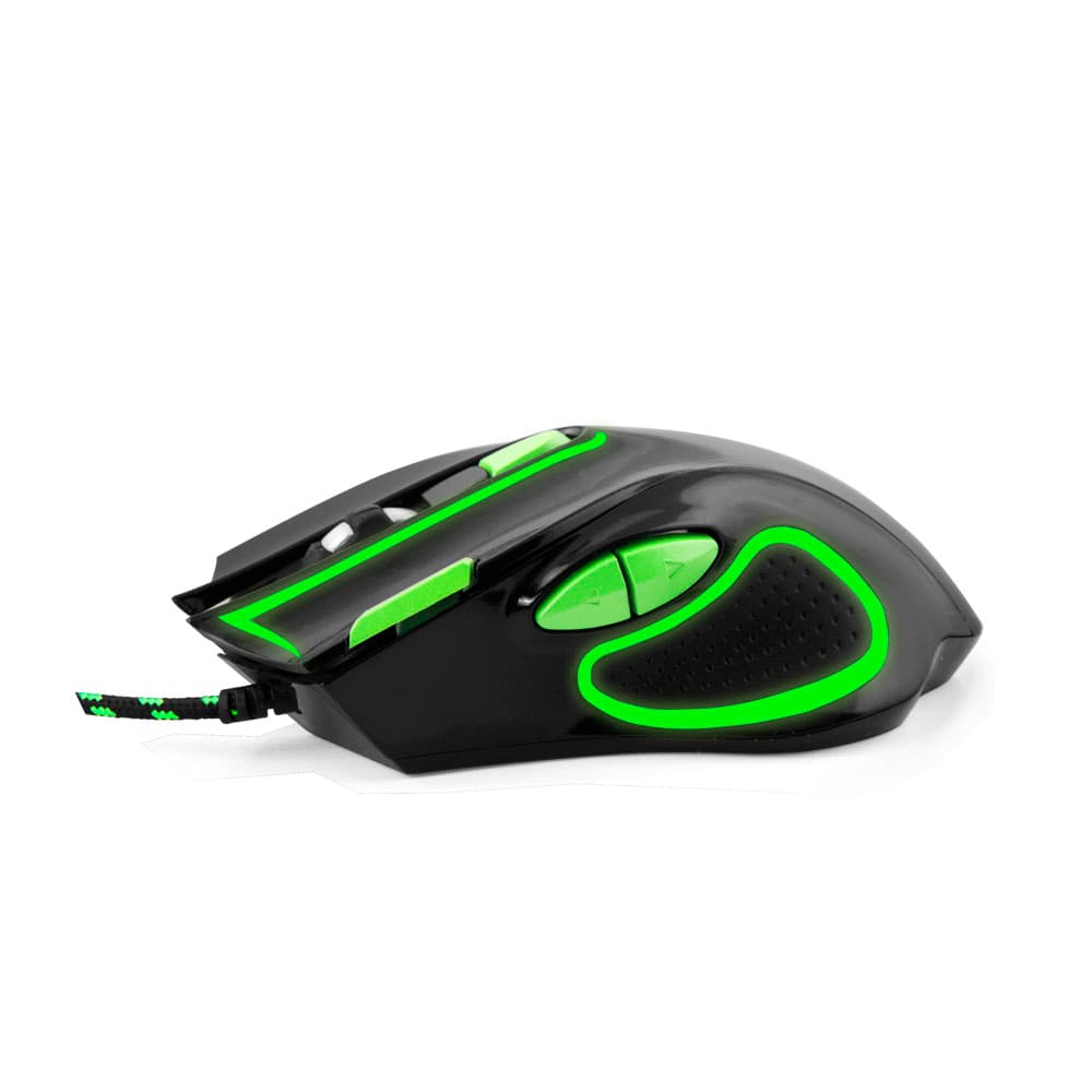 Esperanza EGM401KG gamerska miška Hawk, črno-zelena, USB 2