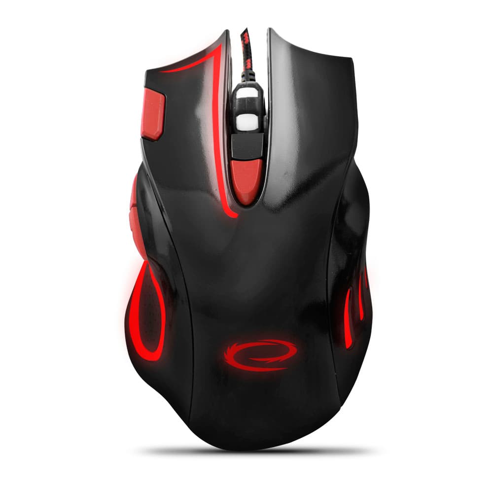 Esperanza EGM401KR gamerska miška Hawk, črno-rdeča, USB