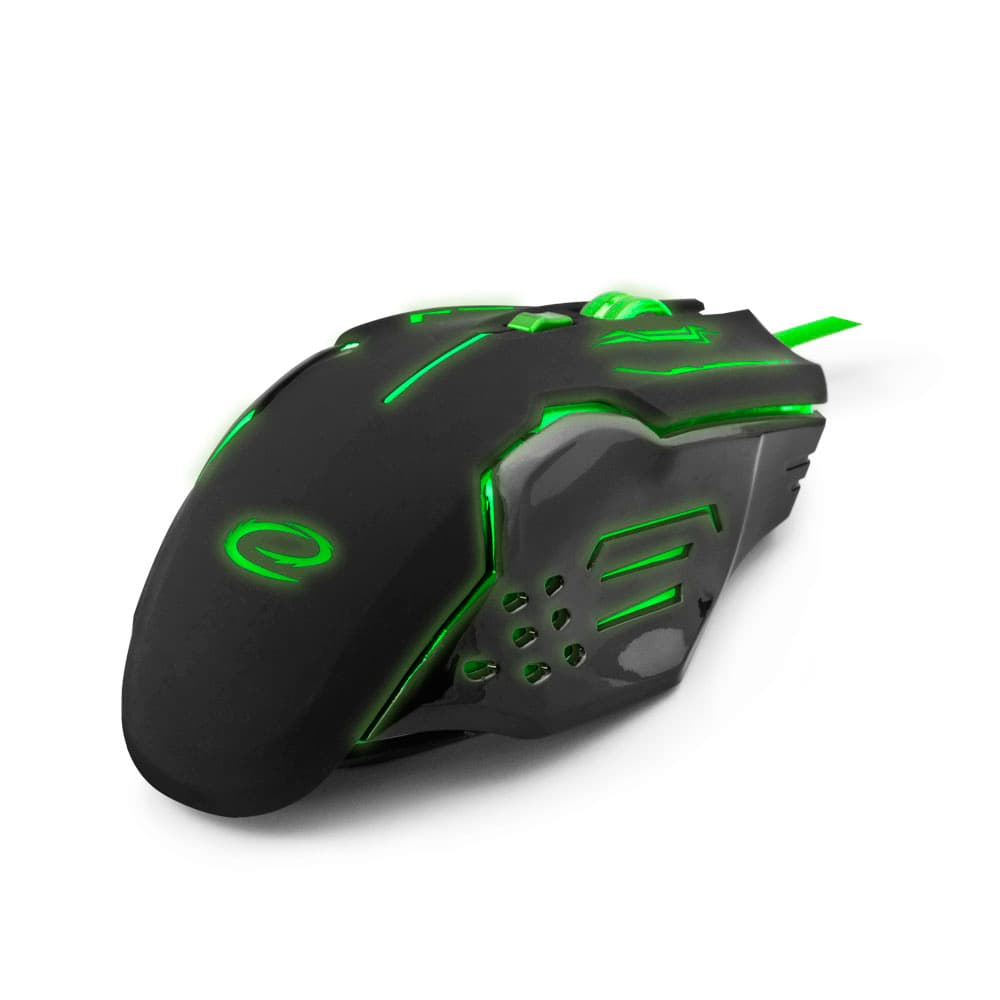 Esperanza EGM403G gamerska miška Apache, zelena, USB 3