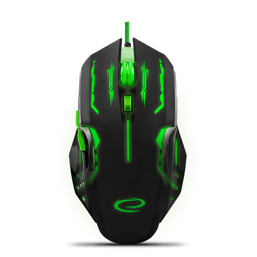 Esperanza EGM403G gamerska miška Apache, zelena, USB