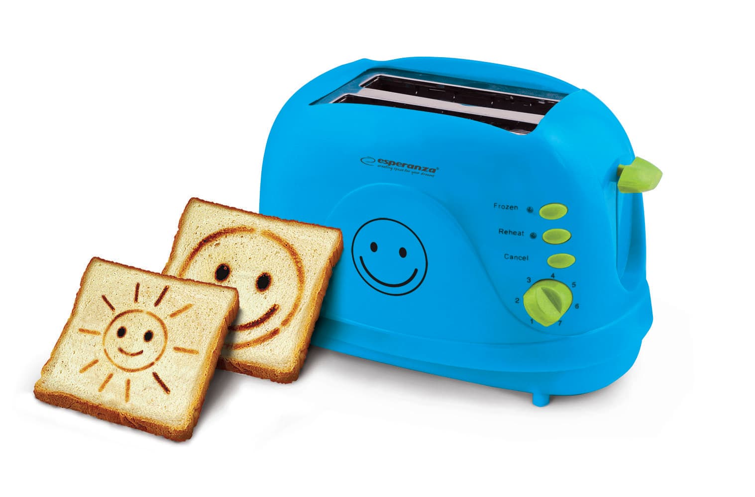 Esperanza EKT003B toaster Smiley, modri