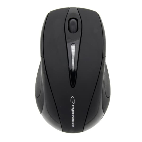 Esperanza EM101K brezžična miška, 2.4GHz, optična, USB, črna 2