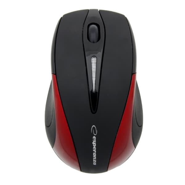 Esperanza EM101R brezžična miška, 2.4GHz, optična, USB, rdeča 2