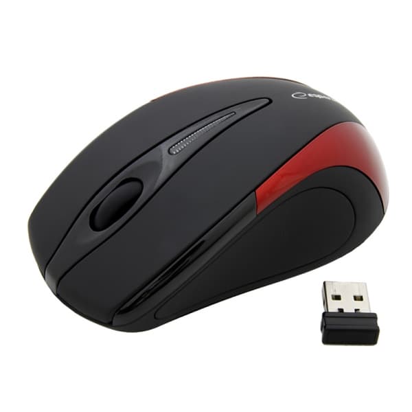 Esperanza EM101R brezžična miška, 2.4GHz, optična, USB, rdeča