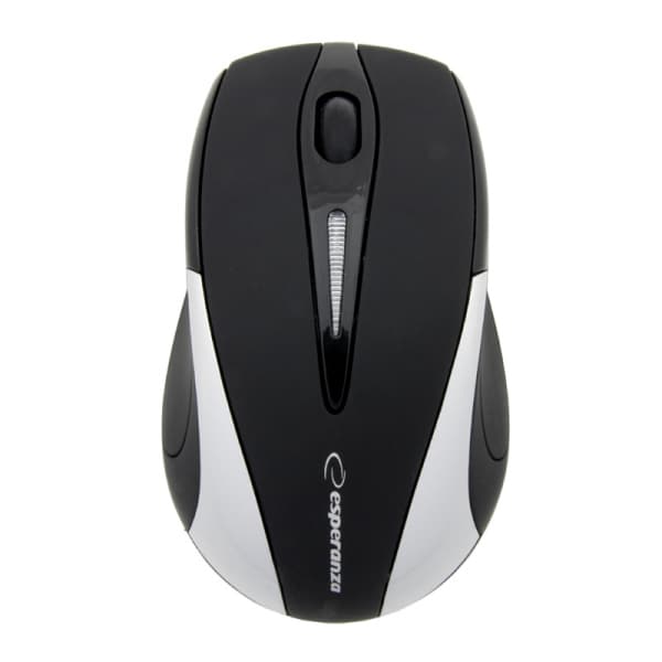 Esperanza EM101S brezžična miška, 2.4GHz, optična, USB, srebrna 2