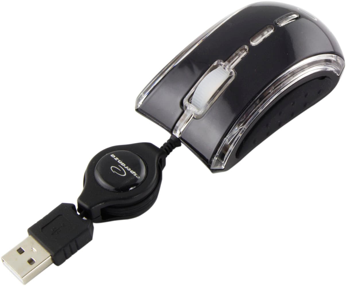 Esperanza Elaneo EM109K mini optična USB miška, črna
