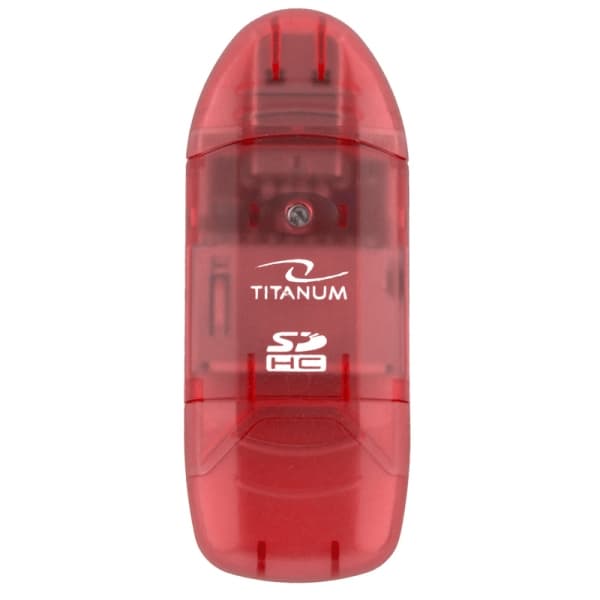 Titanum SDHC čitalnik kartic, rdeč (TA101R) 2