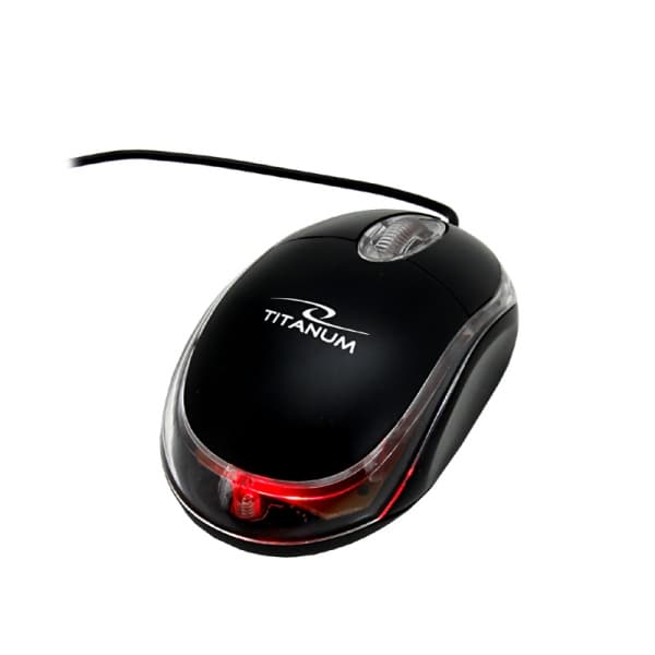 Titanum TM102K žična miška Raptor, črna, USB 2