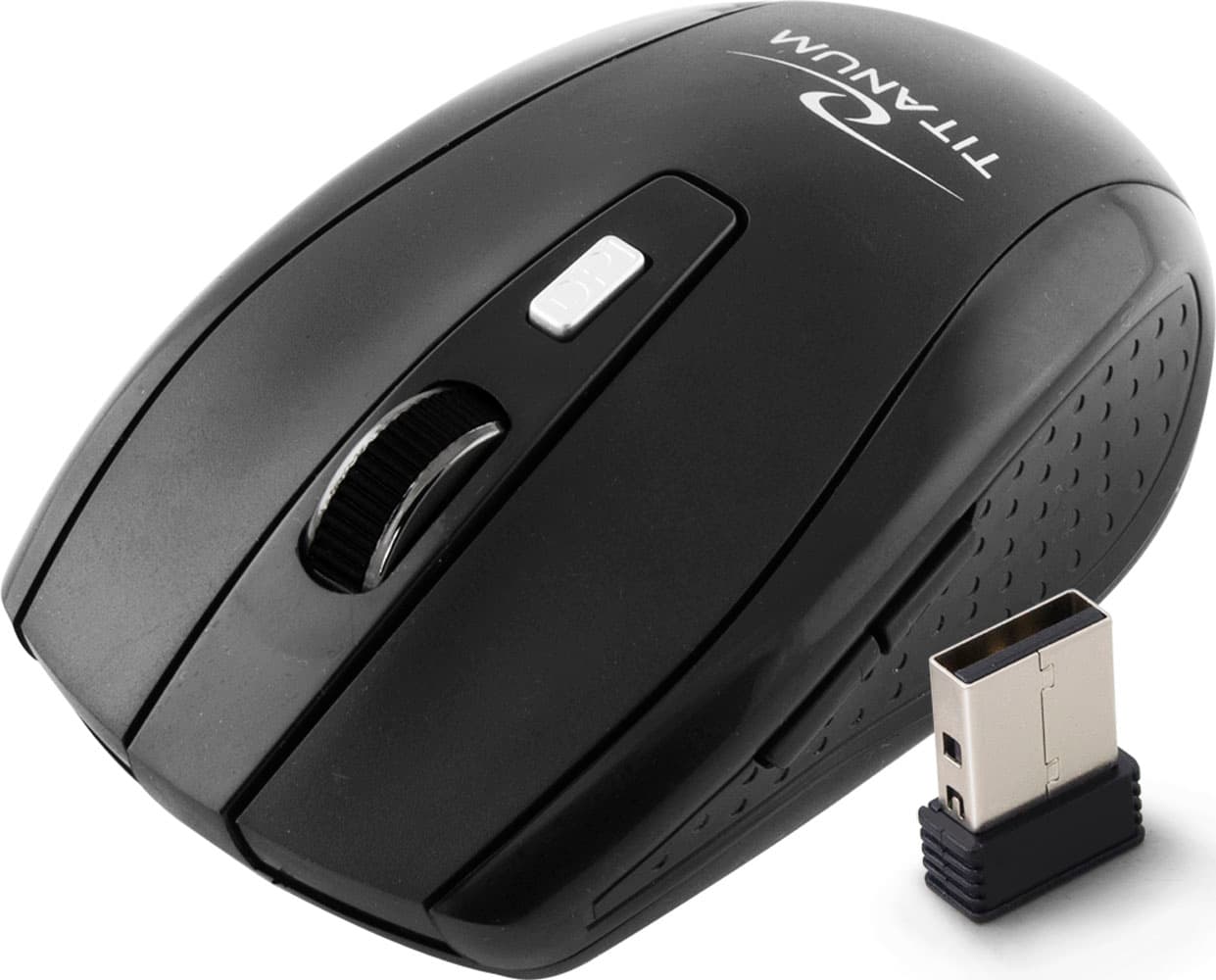 Titanum TM105K brezžična miška, 2.4GHz, optična, USB, črna