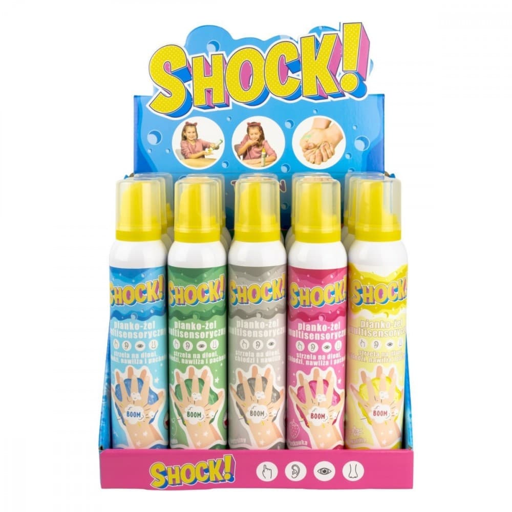 Večbarvna pena-gel SHOCK! 15x 200ml v displayu 6