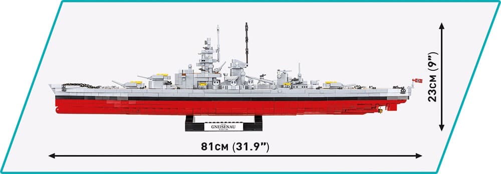 Model COBI KLOVCI Bojna ladja Gneisenau 1:300 8