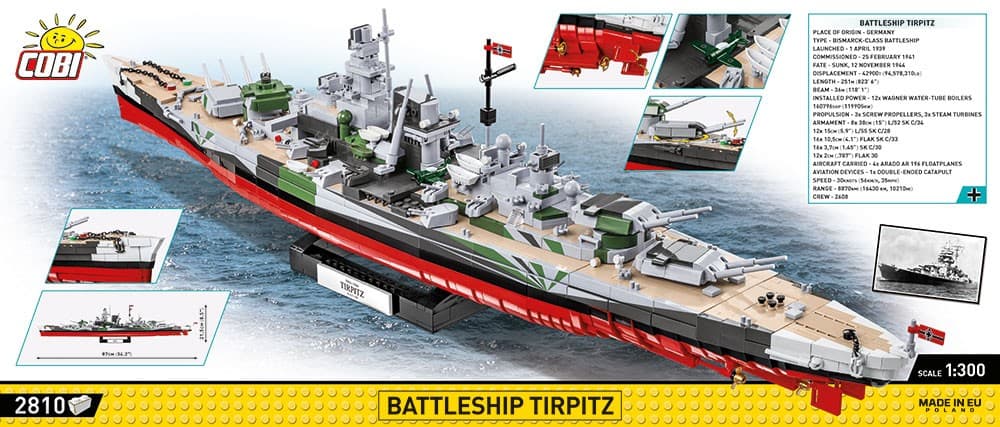 COBI Kocke Bojna ladja Tirpitz (2810 kosov) 2