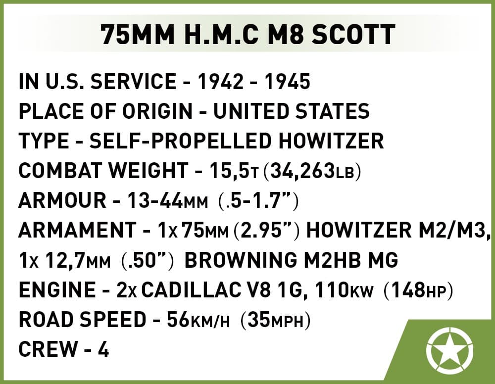 COBI KLOCKI H.M.C. M8 Scott (1:35) 5