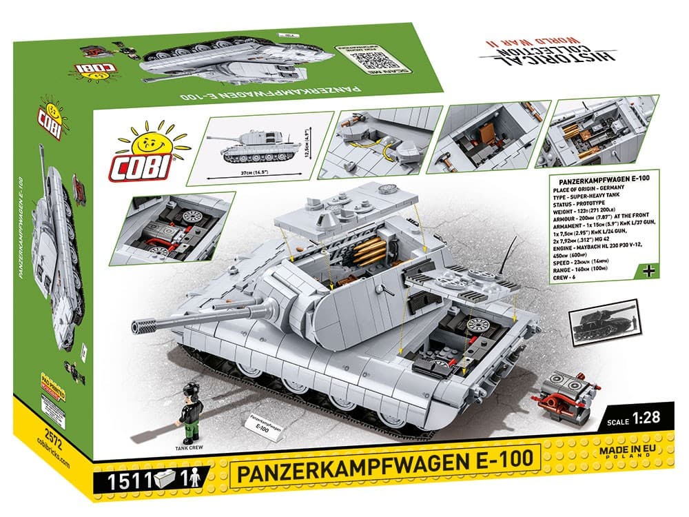 COBI KLOCKI Panzerkampfwagen E-100 (1:28) 3