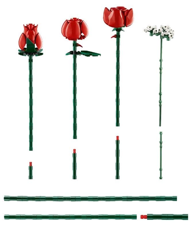 LEGO Botanicals 10328 Buket vrtnic - cvetoče gradnje 6