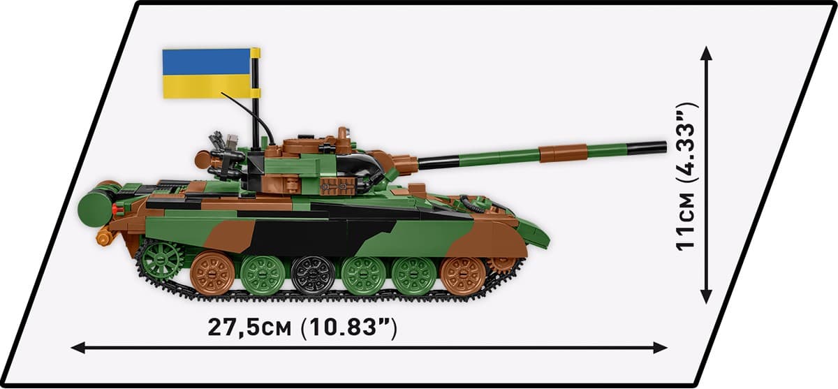 COBI Kocke 2624 T-72M1R (PL/UA) - tenk 4