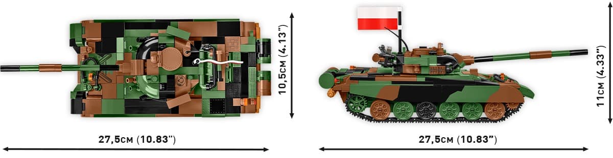 COBI Kocke 2624 T-72M1R (PL/UA) - tenk 8