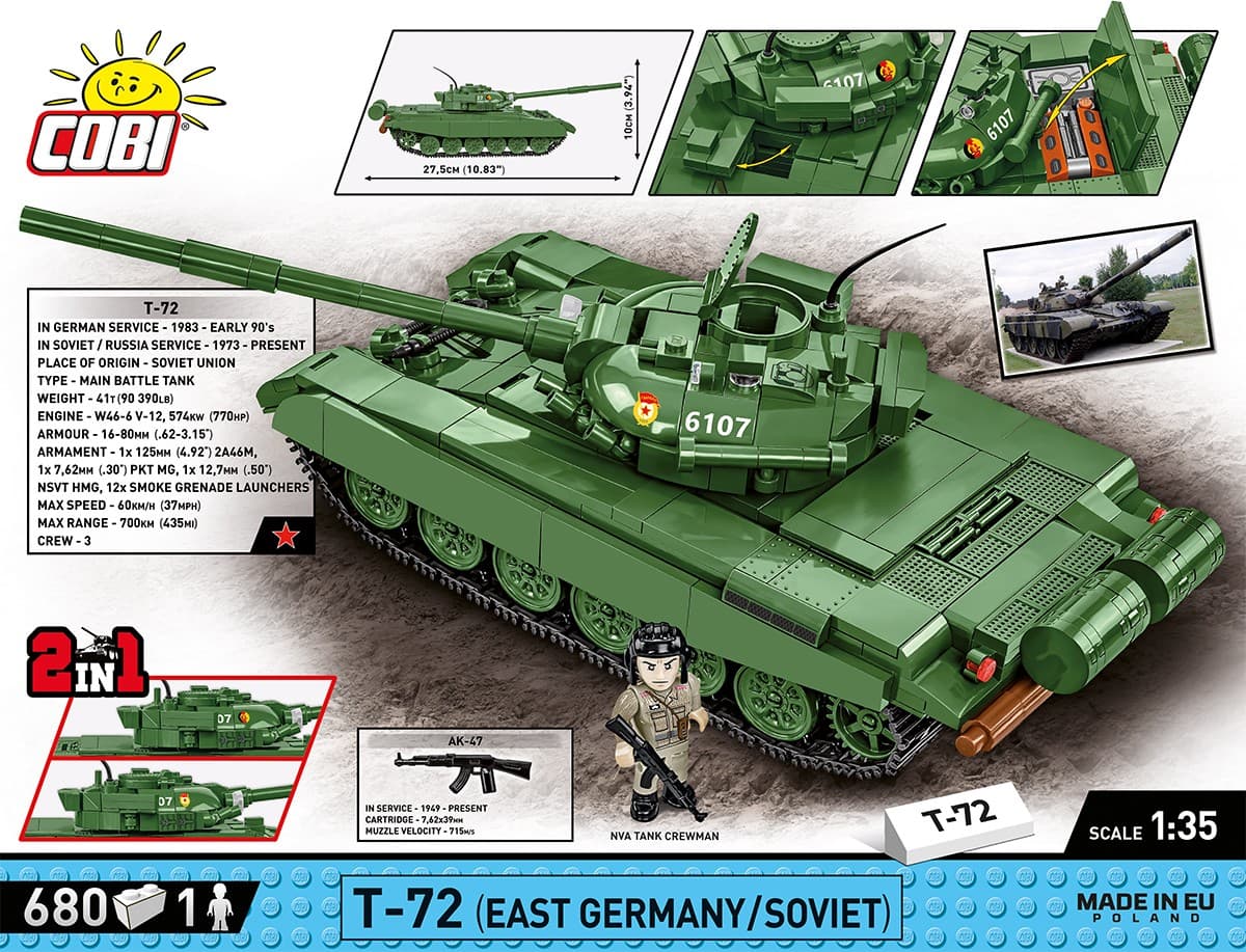 LEGO kocke Armed Forces T-72 (East Germany/Soviet) 1/35 2