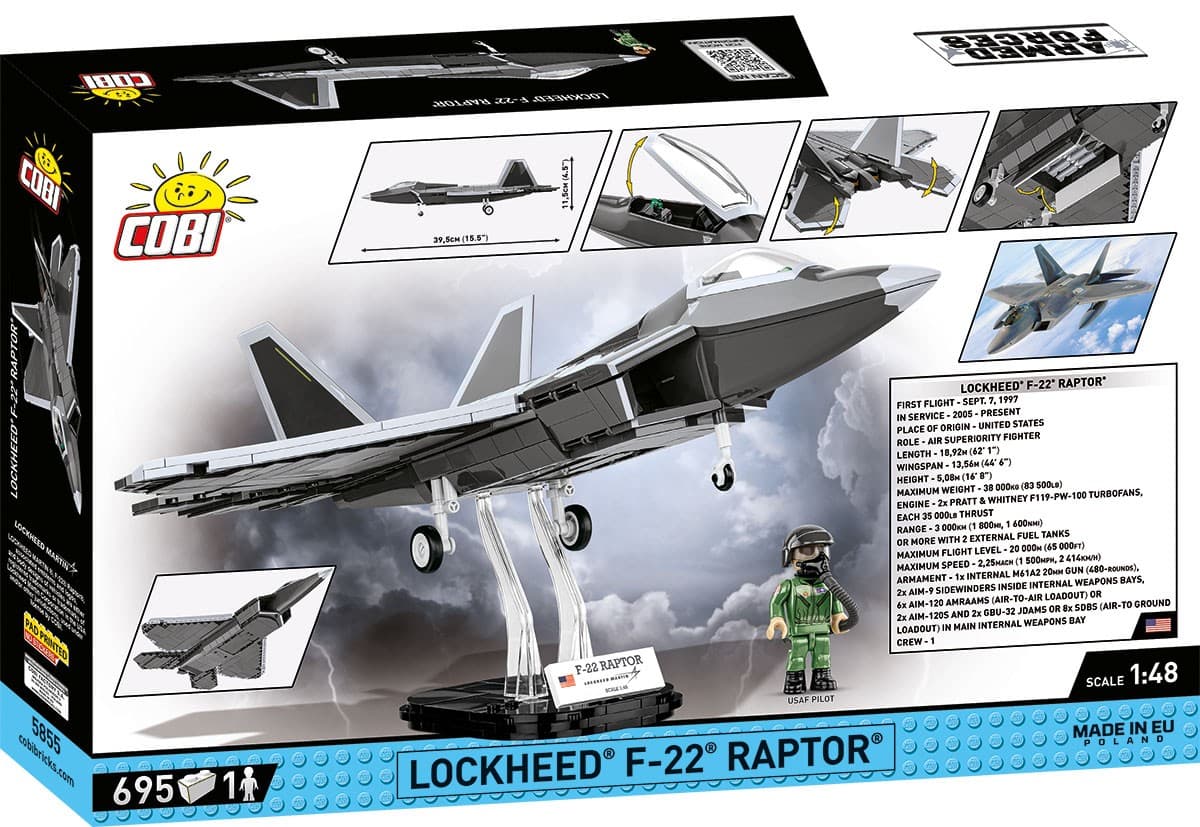 LEGO COBI Kocke Lockheed F-22 Raptor 1:48 2
