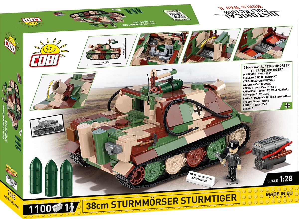 LEGO COBI Kocke 38 cm Sturmtiger 1:28 3
