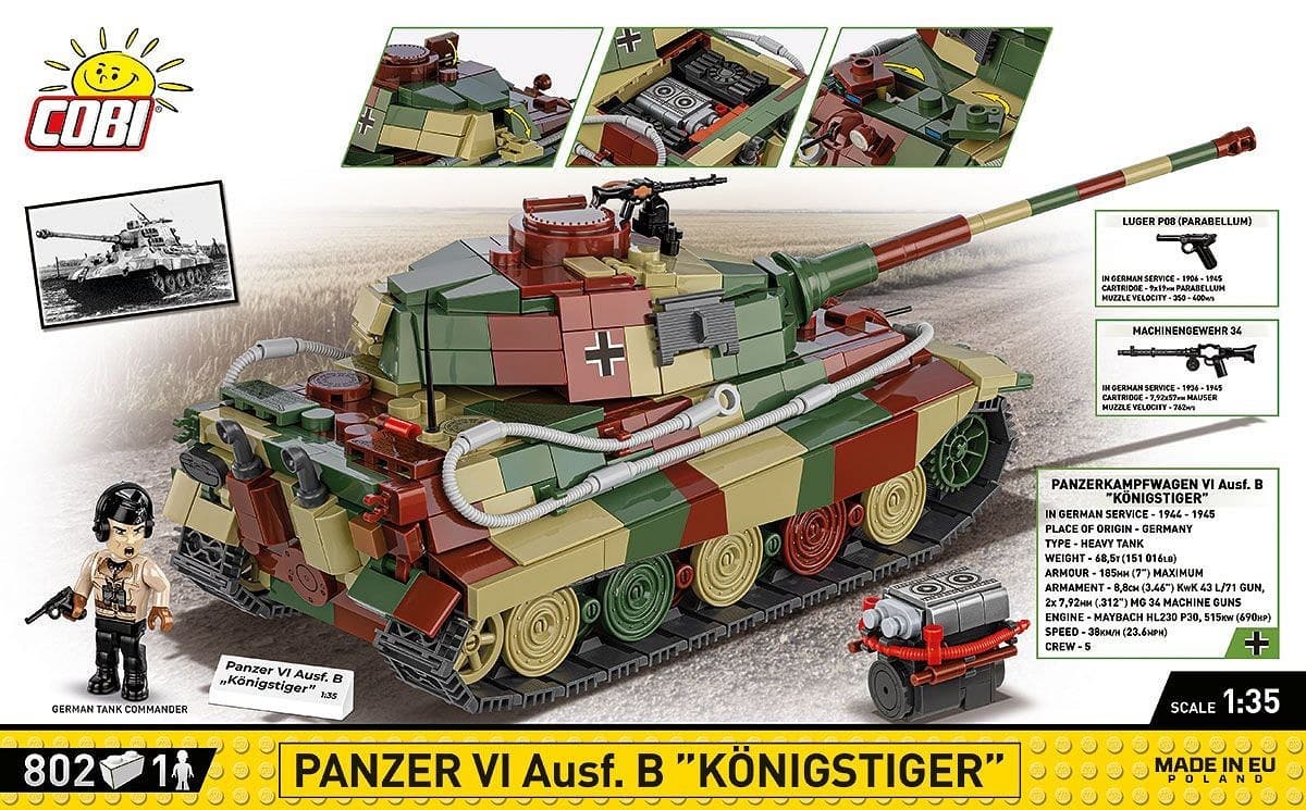 COBI Kocke Nemški težki tank Panzer VI Tiger II 2