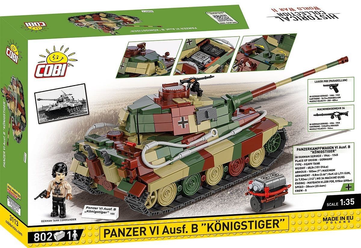 COBI Kocke Nemški težki tank Panzer VI Tiger II 3