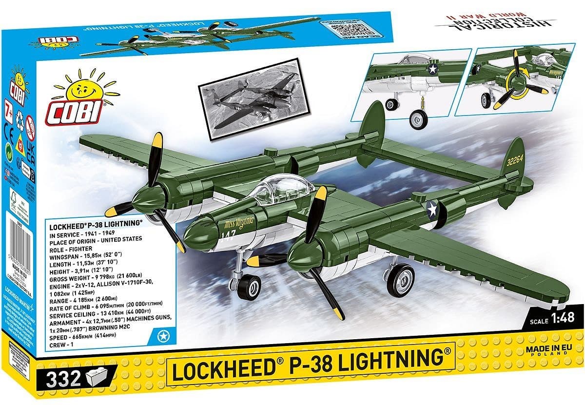 COBI Kocke Lovsko letalo Lockheed P-38 Lightning 3