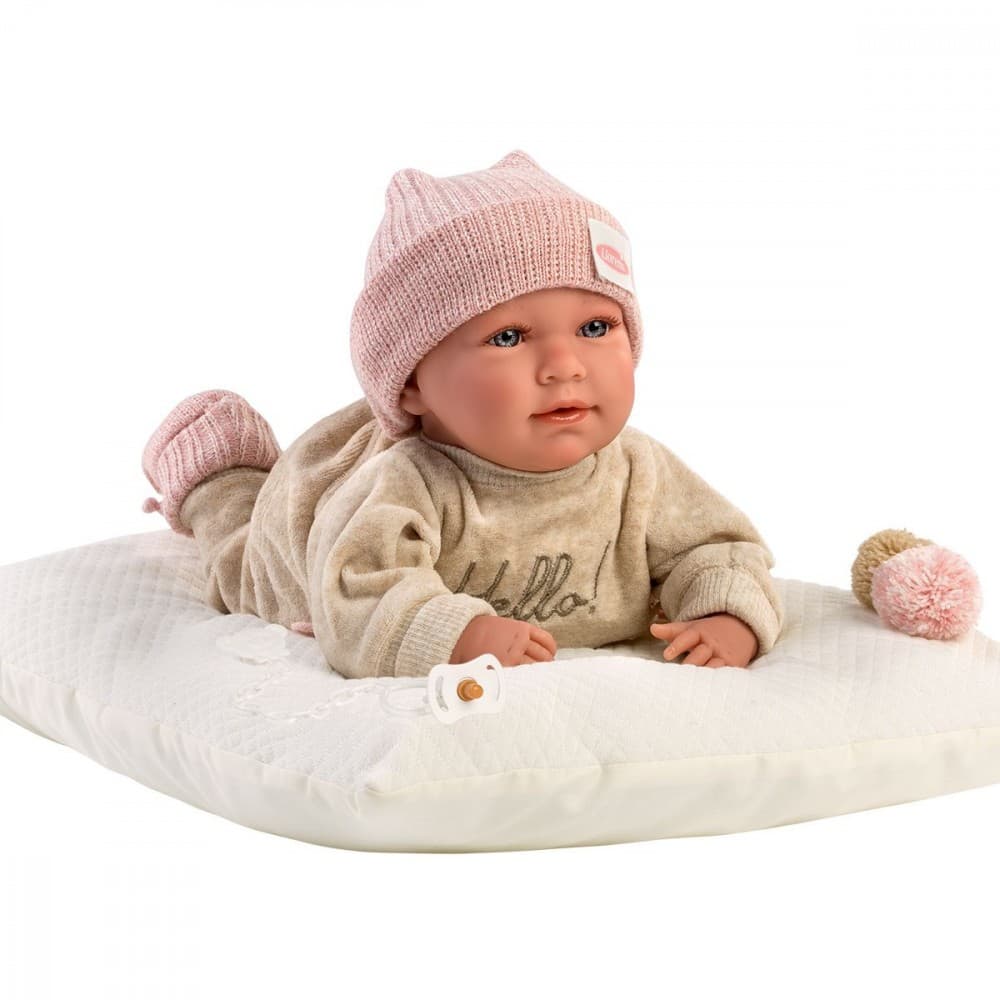 Plačljiva punčka LLORENS Mimi 42 cm z vzglavnikom 3