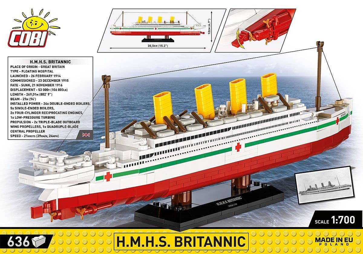 COBI Kocke H.M.H.S. Britannic 636 kosi 4