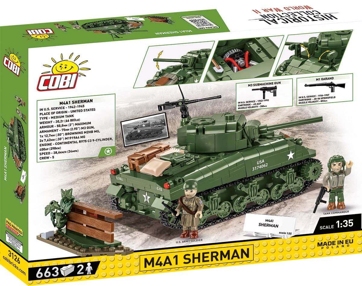 COBI Kocke M4A1 Sherman 663 kosi 3