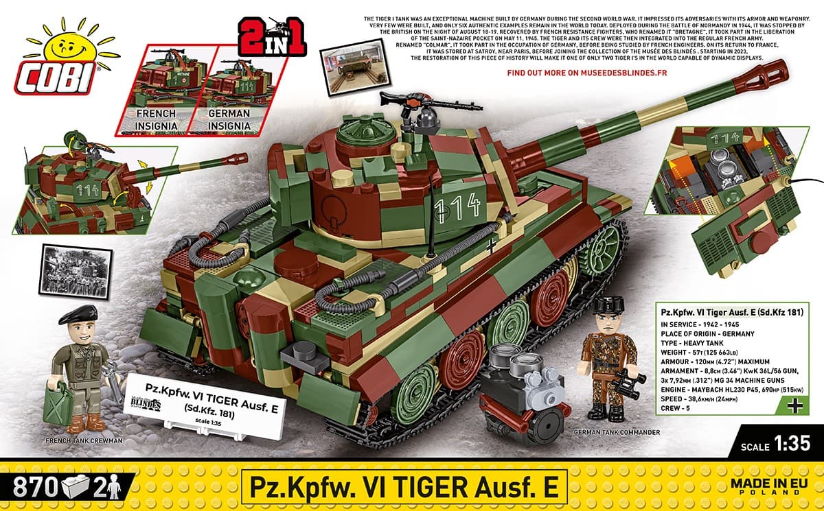 COBI Kocke Pz.Kpfw. VI Tiger Ausf. E 870 kosi 2