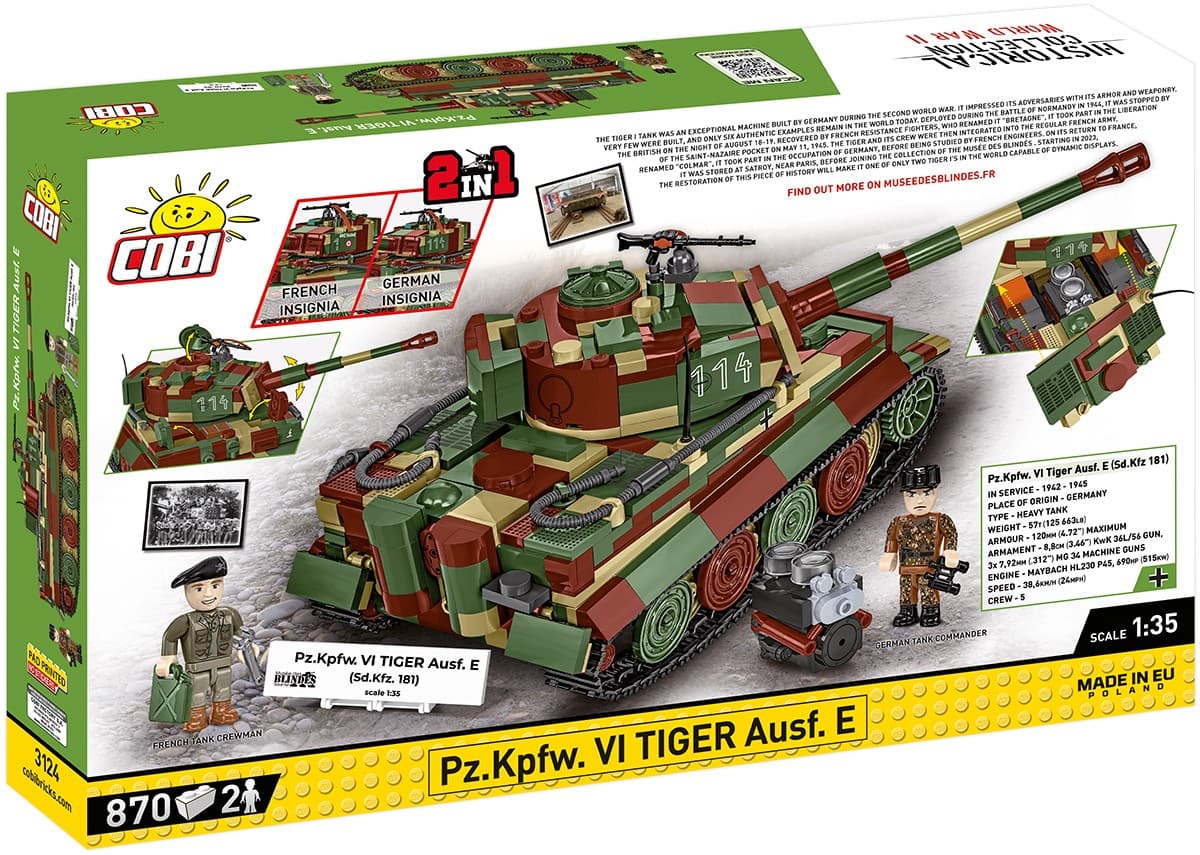COBI Kocke Pz.Kpfw. VI Tiger Ausf. E 870 kosi 3