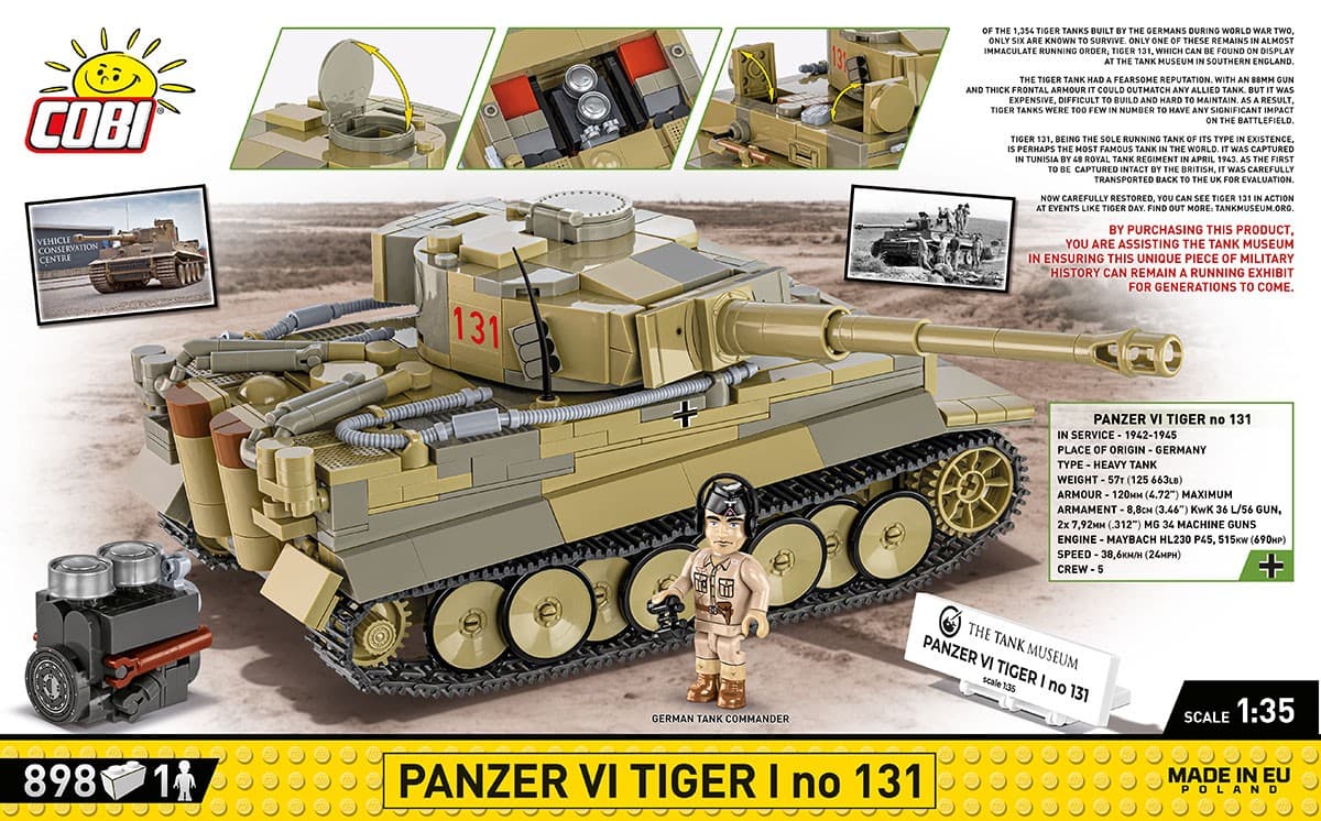 COBI Kocke Panzer VI Tiger I No. 131 898 kosi 2