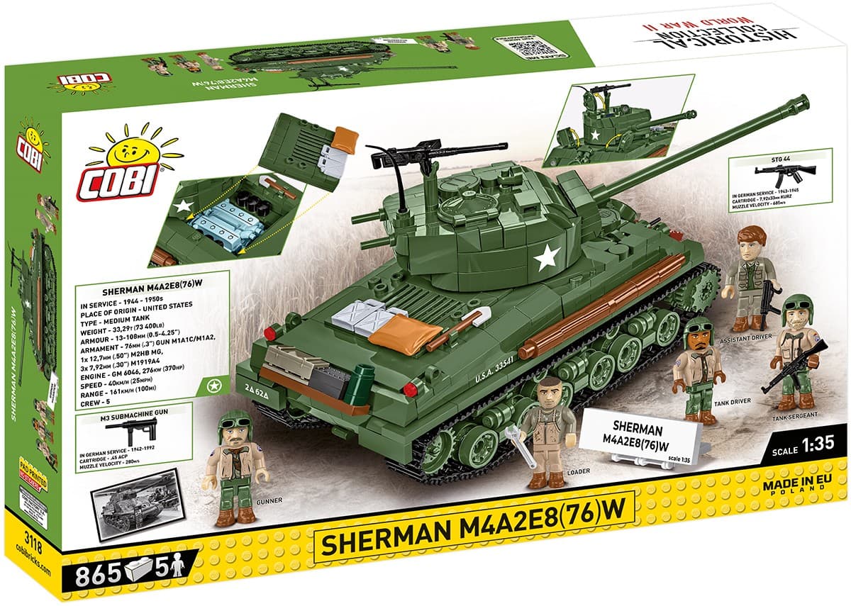 COBI Kocke Sherman M4A2E8 865 kosi+ 3