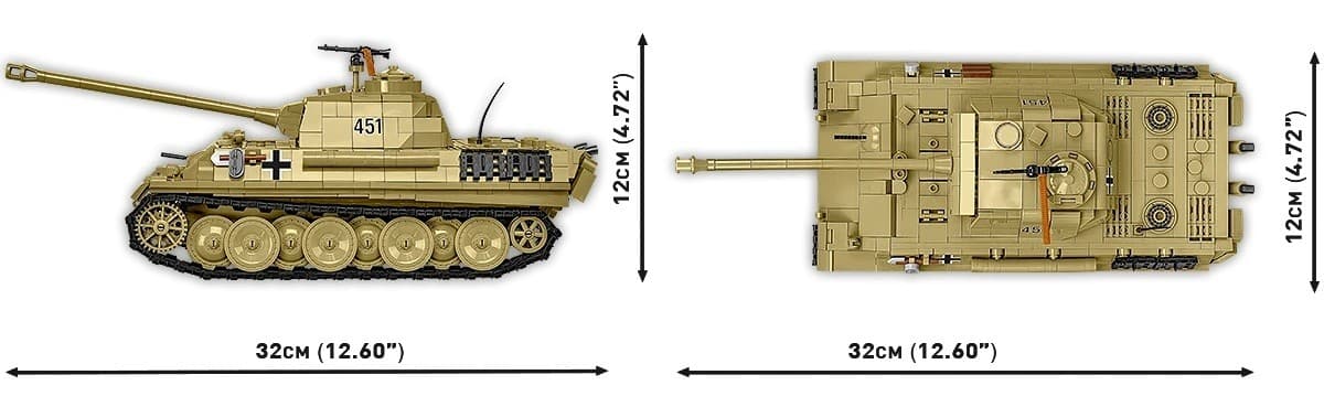 COBI Kocke Panzer V Panther Ausf.G "Pudel" 1133 kos 5