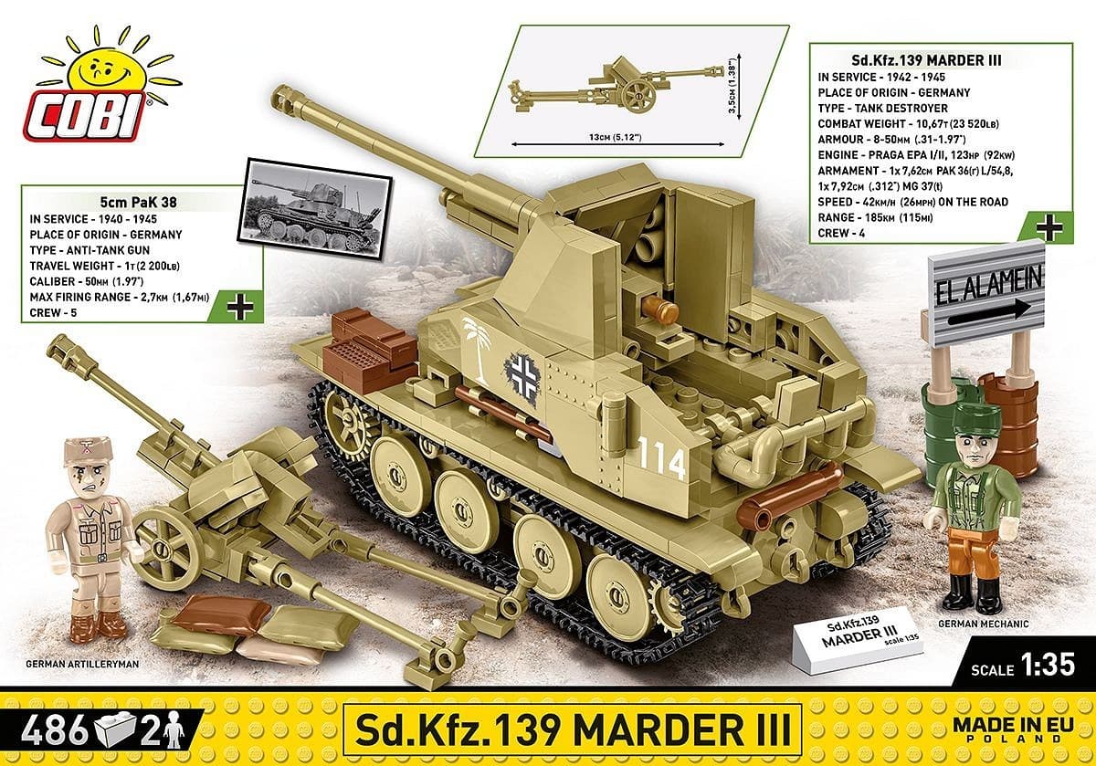 COBI Kocke Sd.Kfz. Marder III, 486 kos 2