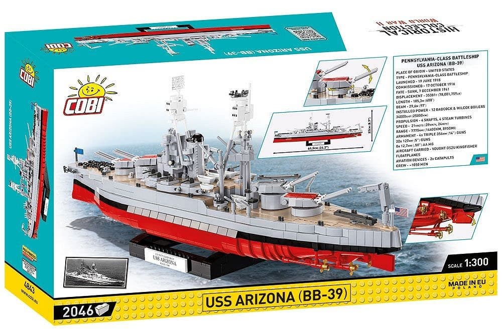 COBI Kocke Vojaška ladja USS Arizona BB-39, 2046 kos 3