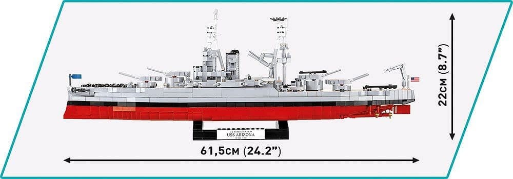 COBI Kocke Vojaška ladja USS Arizona BB-39, 2046 kos 5