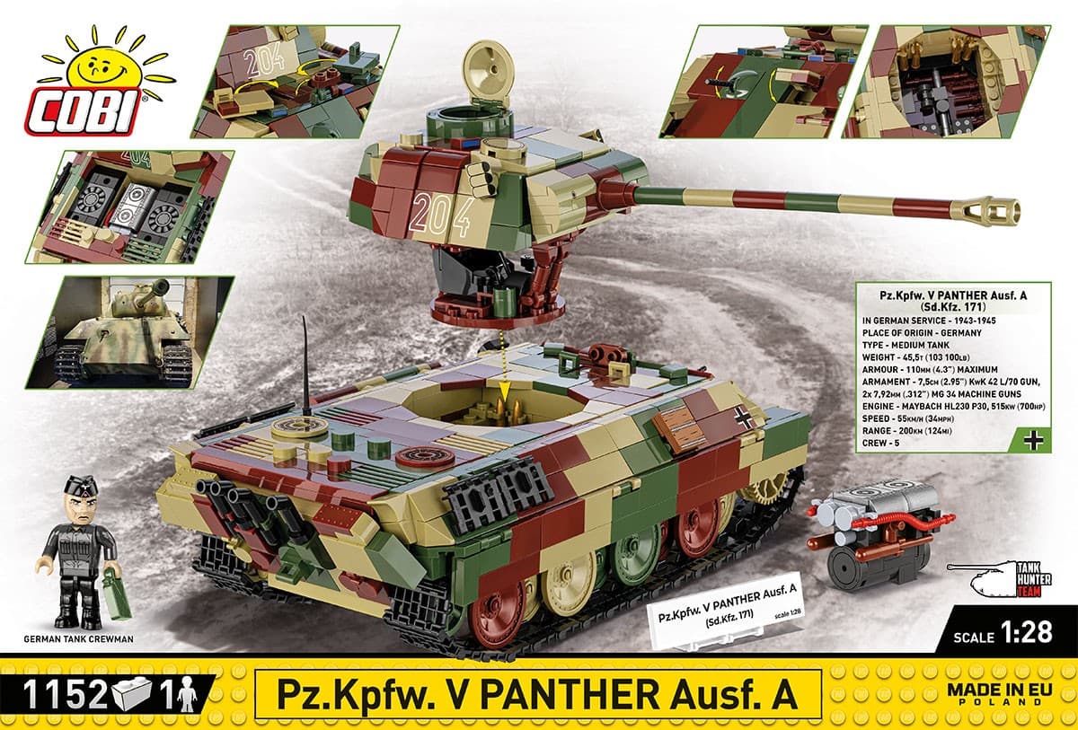 COBI Kocke PZ.Kpfw.V Panther Ausf.A 2