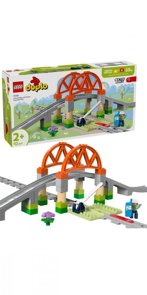 LEGO DUPLO Most in tiri - razširitveni set Gradnja vlakovnih tirov 4