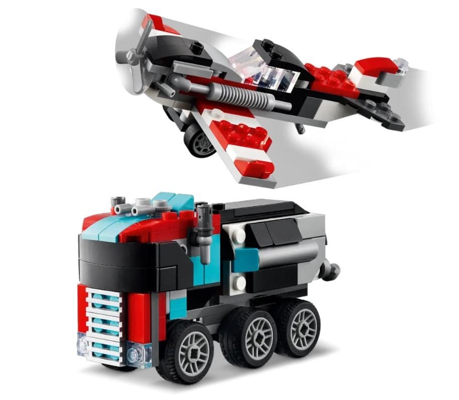 LEGO Creator 3v1: Tovornjak s platformo in helikopterjem (31146) 8