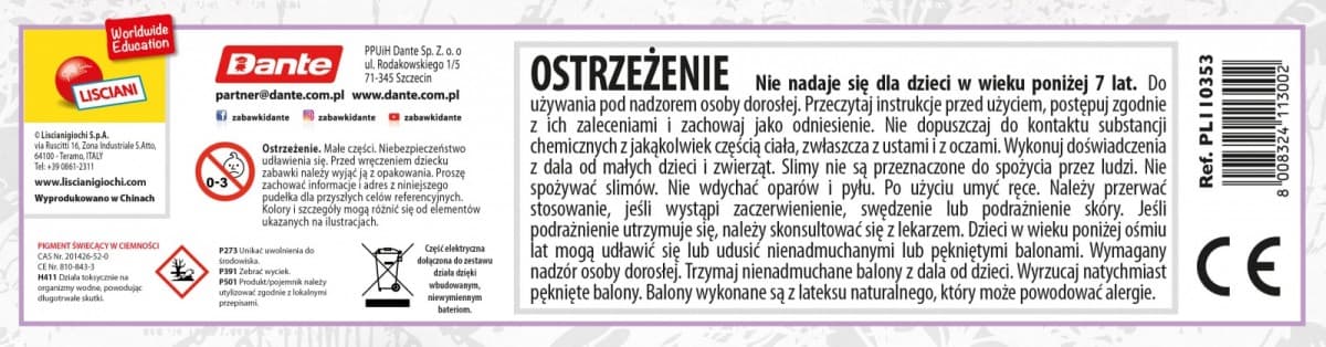 Komplet Slumi Science - Gnjecavec, ki sveti v temi 5